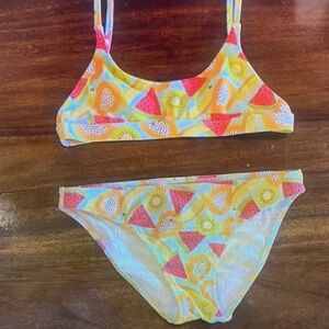 Colorful Fruit Print Bikini Set
